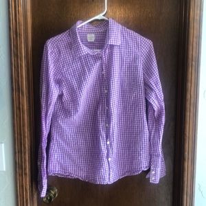 JCrew Women’s Gingham Perfect Shirt